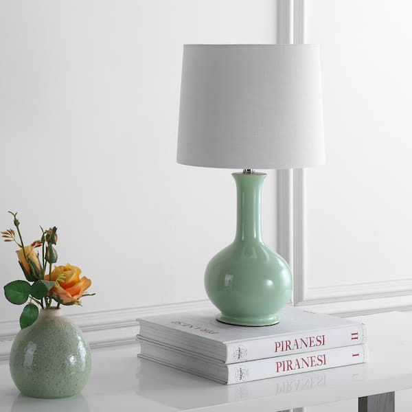 Light Green Gourd Table Lamp With, Green Gourd Lamp