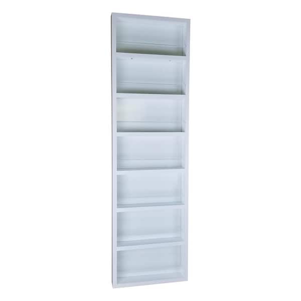 3.5 in. x 11 in. x 48 in. Malibu White Enamel Wood Spice Rack