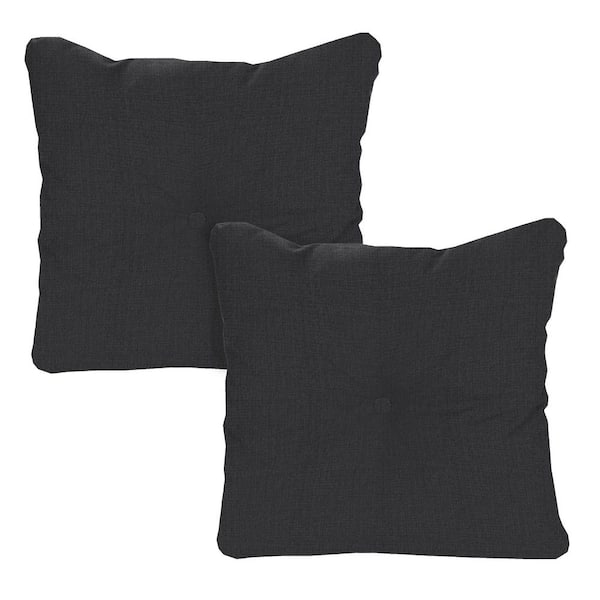 24 in. W x 24 in. H x 5 in. T Square Tufted Outdoor Chair Back Cushion in Sorvino Ash (2-Pack)