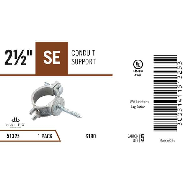 Halex 2-1/2 in. Service Entrance (SE) Conduit Supports with Lag