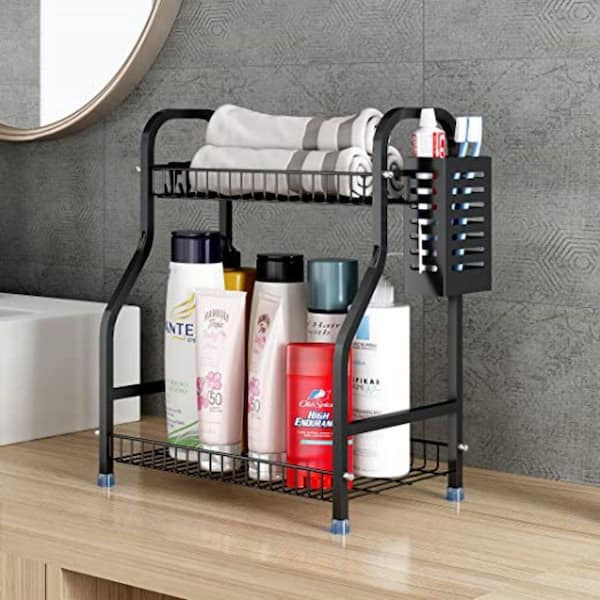 1pc Storage Angle Rack Bathroom Shelf Organizer