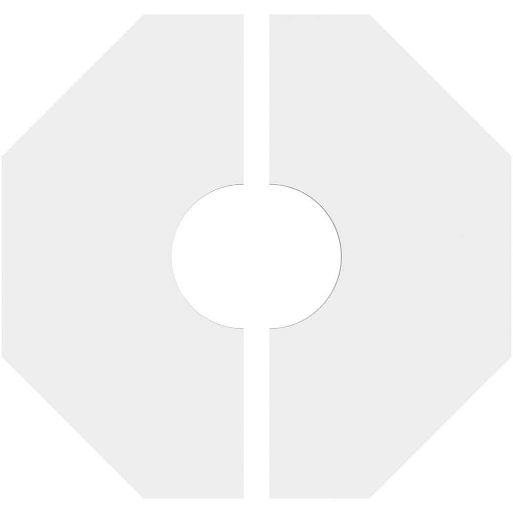 10" White PVC Contemporary Two-Piece Ceiling Medallion