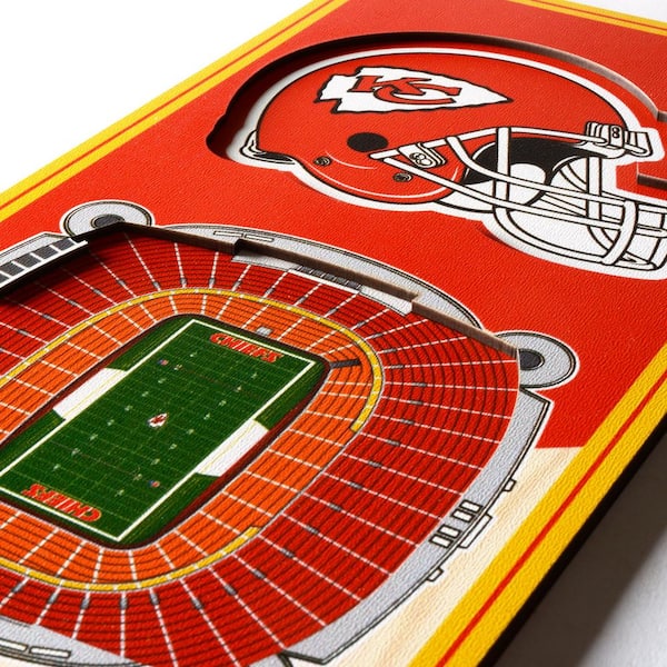 YouTheFan NFL Kansas City Chiefs 6 in. x 19 in. 3D Stadium Banner