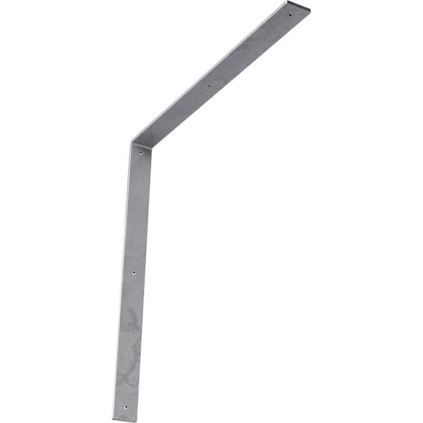 Ekena Millwork 24 in. x 2 in. x 24 in. Steel Hammered Light Blue Hamilton Bracket