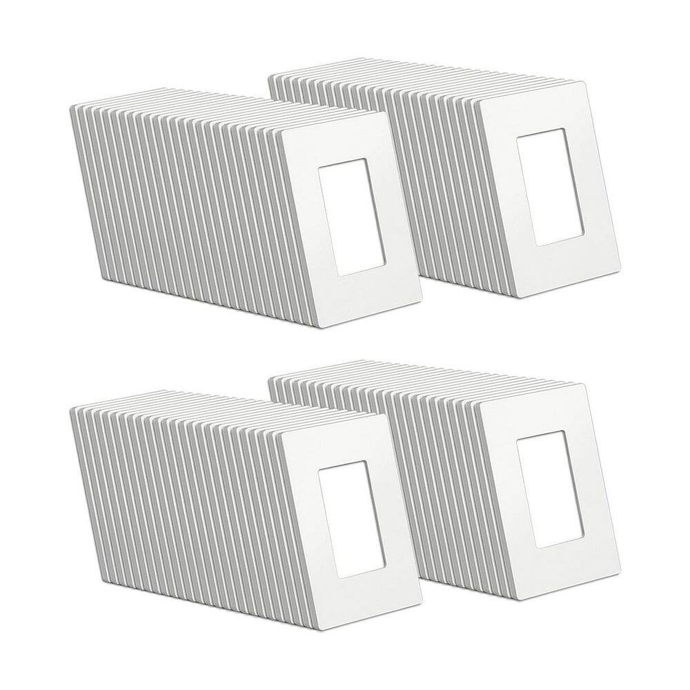 100 Pack USWP4 Series 1-Gang Matte White Screwless Decorator Polycarbonate Wall Plate Cover Switch Receptacle price history on PriceWatchPro