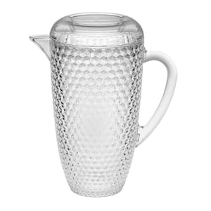 BESPORTBLE Glass Pitcher with Lid – Set of 2 Glass Water Pitcher 20Oz/600ml  – Clear Cold Brew Pitcher for Water, Lemonade, Iced Tea, Coffee –
