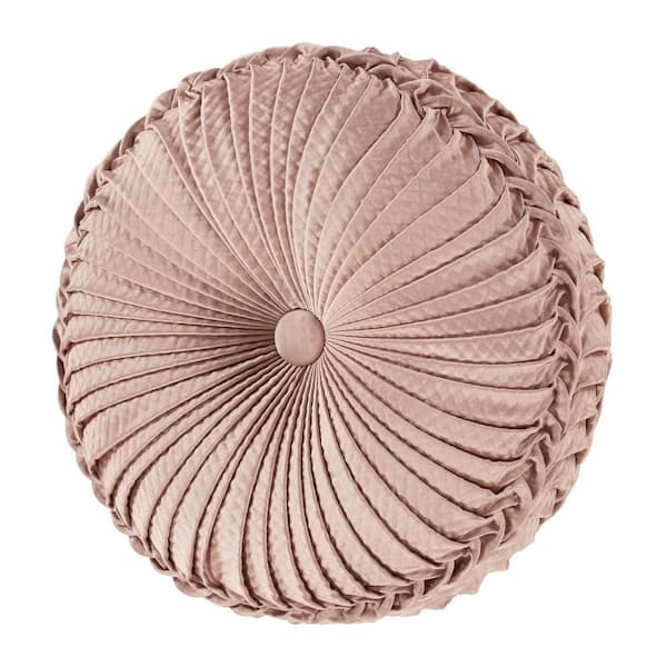 Unbranded Rosalita Polyester Tufted Round Decorative Throw Pillow 15 X 15 in.