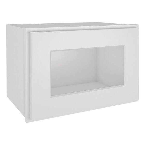 HOMEIBRO 18 in. W X 12 in. D X 12 in. H in Shaker White Plywood Ready to Assemble Wall Kitchen Cabinet with 1-Door