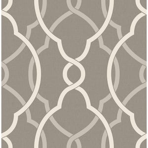Sausalito Grey Lattice Paper Strippable Roll Wallpaper (Covers 56.4 sq. ft.)