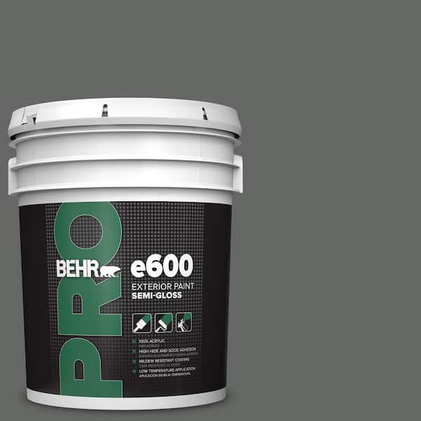 BEHR PRO 5 gal. #PPU25-02 Black Locust Semi-Gloss Exterior Paint