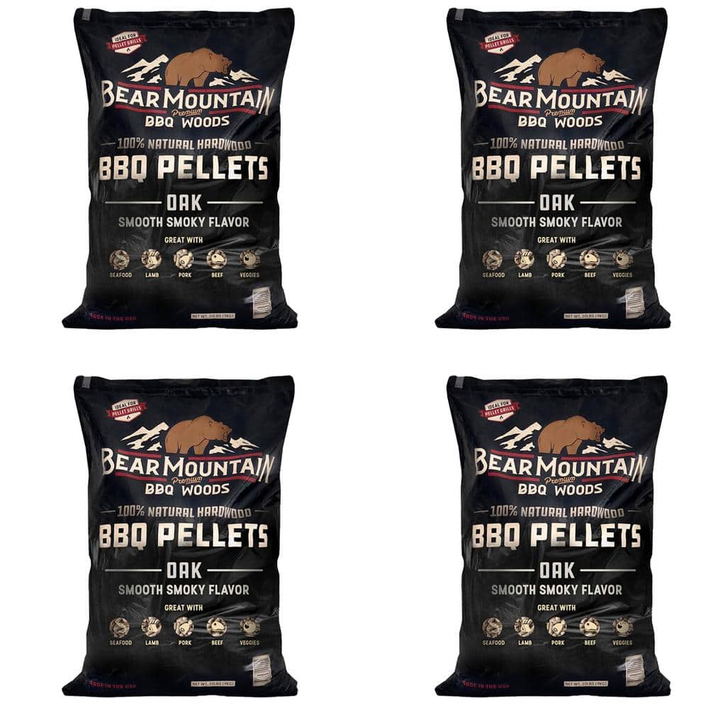 20 lbs. All Natural Hardwood Oak BBQ Smoker Pellets 4 Pack 4 x FK18 The Home Depot