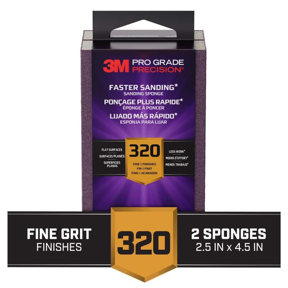 Pro Grade Precision 2.5 in. x 4.5 in. x 1 in. 320 Grit Faster Sanding Sandi