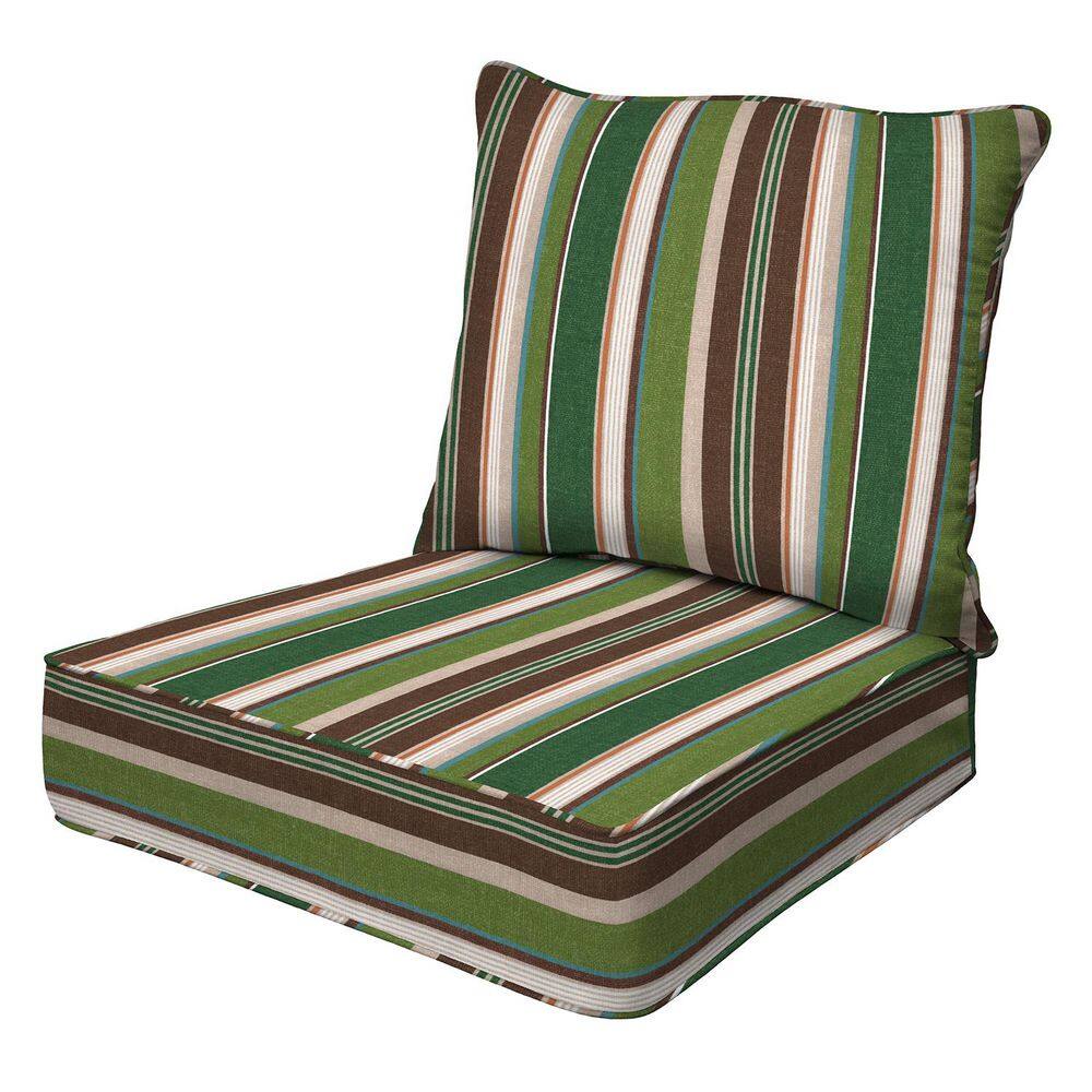Outdoor Stripe Pine Green Deep Seating Cushion Set price history on PriceWatchPro