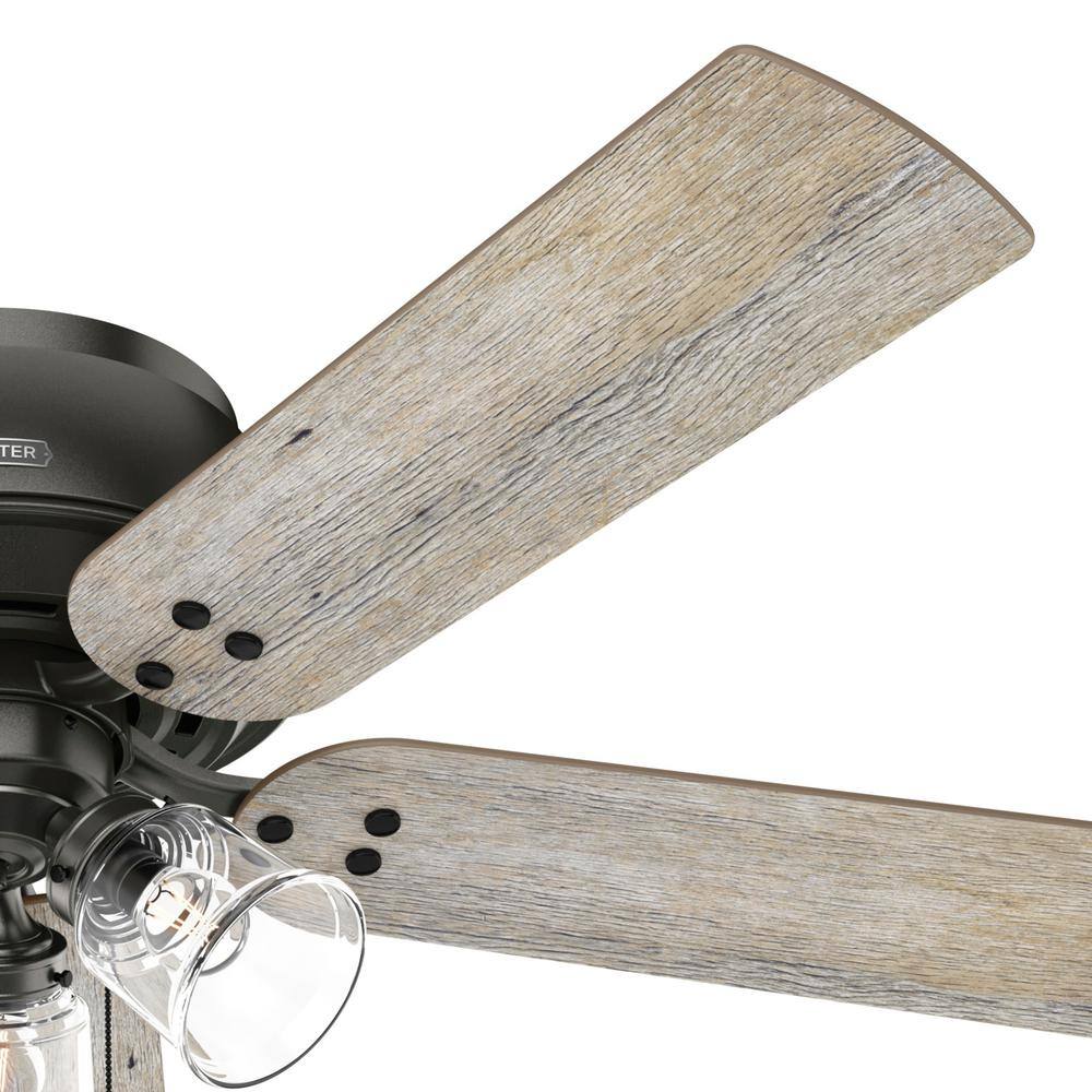 Noble Bronze 52" Low Profile Ceiling Fan with Light Kit