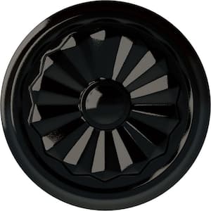7-7/8 in. x 1-1/8 in. Olivia Urethane Ceiling Medallion (Fits Canopies upto 2-1/8 in.), Hand-Painted Black Pearl