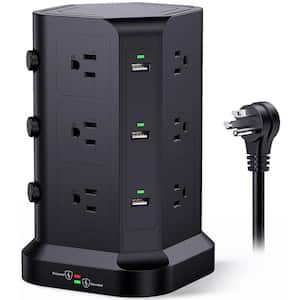 Lukyamzn 6 Ft Extension Cord 16-Outlet Power Strip Tower Surge