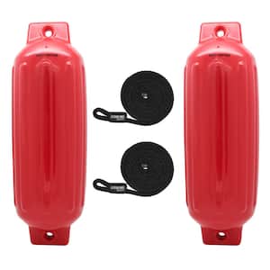 BoatTector Inflatable Fender Value 2-Pack - 8.5 in. x 27 in., Red