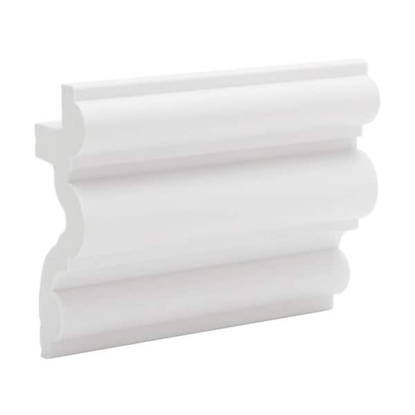 ORAC DECOR 1-3/8 in. D x 3-1/4 in. W x 4 in. L Primed White Plain Polyurethane Crown Moulding Sample