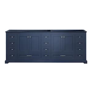 Dukes 84 in. W x 22 in. D Navy Blue Double Bath Vanity without Top