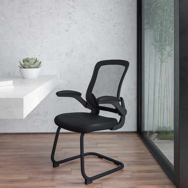 Carnegy Avenue Mesh Cushioned Side Chair in Black CGA-BL-270268-BL