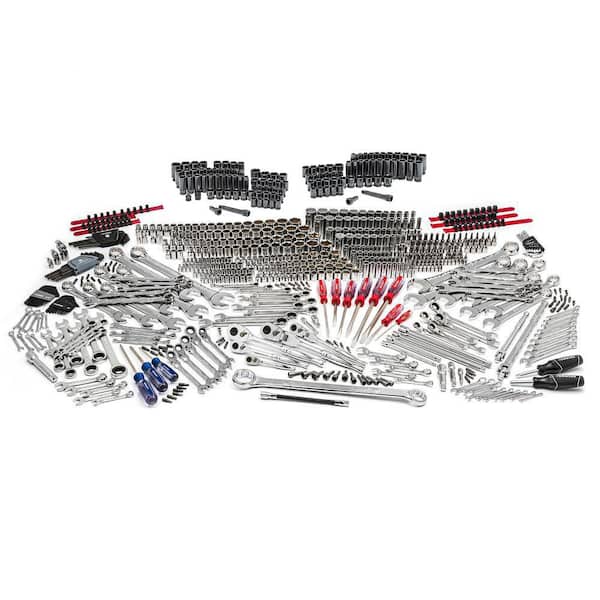 Husky 1/4 in., 3/8 in., and 1/2 in. Drive Master Mechanics Tool Set with Impact Sockets (713-Piece)
