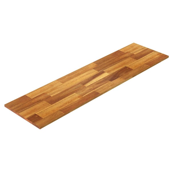 Interbuild 60 in. L x 16 in. D x 0.7 in. T, Solid Acacia Appearance Board, Golden Teak