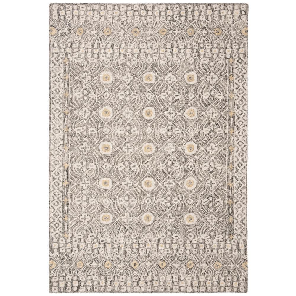 Micro-Loop Charcoal/Ivory 3 ft. x 4 ft. Distressed Border Area Rug price history on PriceWatchPro