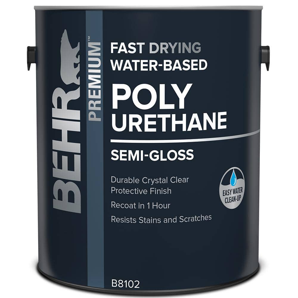 1 gal. Semi-Gloss Clear Fast Drying Water-Based Interior Polyurethane