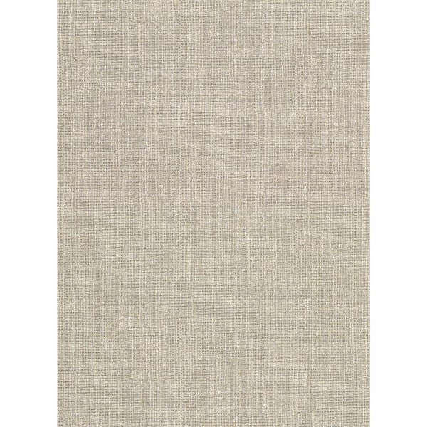 Warner Claremont Brown Faux Grasscloth Brown Wallpaper Sample
