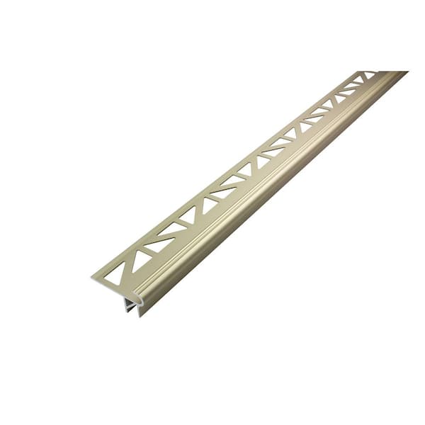 Florentostep LED 102 in x 0.35 in x 0 in Illuminated step nosing profile Aluminum Anodized Champagne Stair Nosing