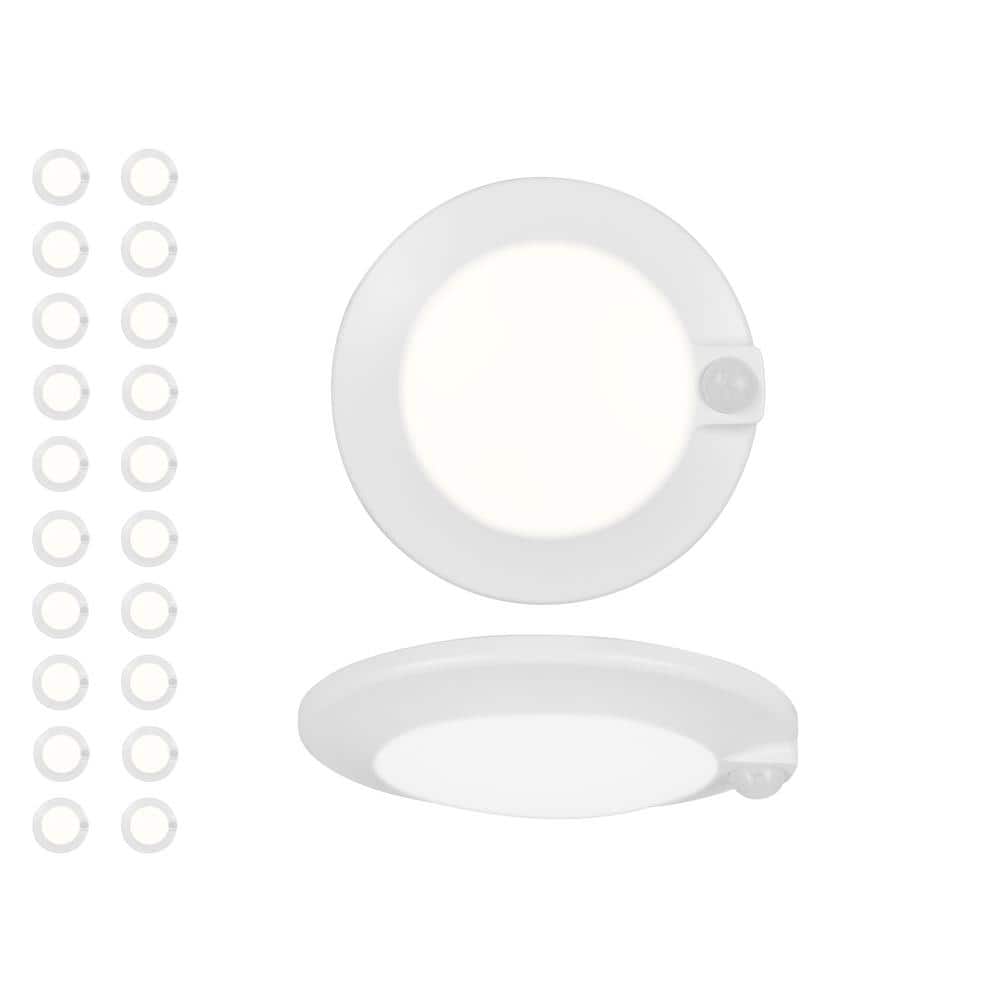 RSDS-M 4 in. White Selectable LED Flush Mount Downlight with Integrated PIR Motion Sensor, 20-Pack price history on PriceWatchPro