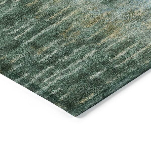 Chantille Machine Washable Indoor/Outdoor Abstract ACN2318 Emerald 2 ft. x 3 ft. Accent Rug