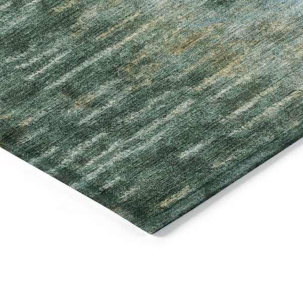 Chantille Machine Washable Indoor/Outdoor Abstract ACN2318 Emerald 3 ft. x 4 ft. Area Rug
