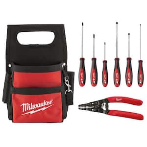 Electricians Tool Pouch With Hand Tool Set (7-Piece)