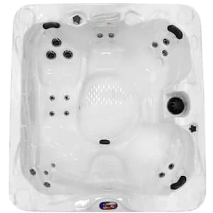 Dual Voltage 6-Person 18-Jet 110v-240v Plug and Play Acrylic Lounger Standard Hot Tub with Ozonator and Titanium Heater