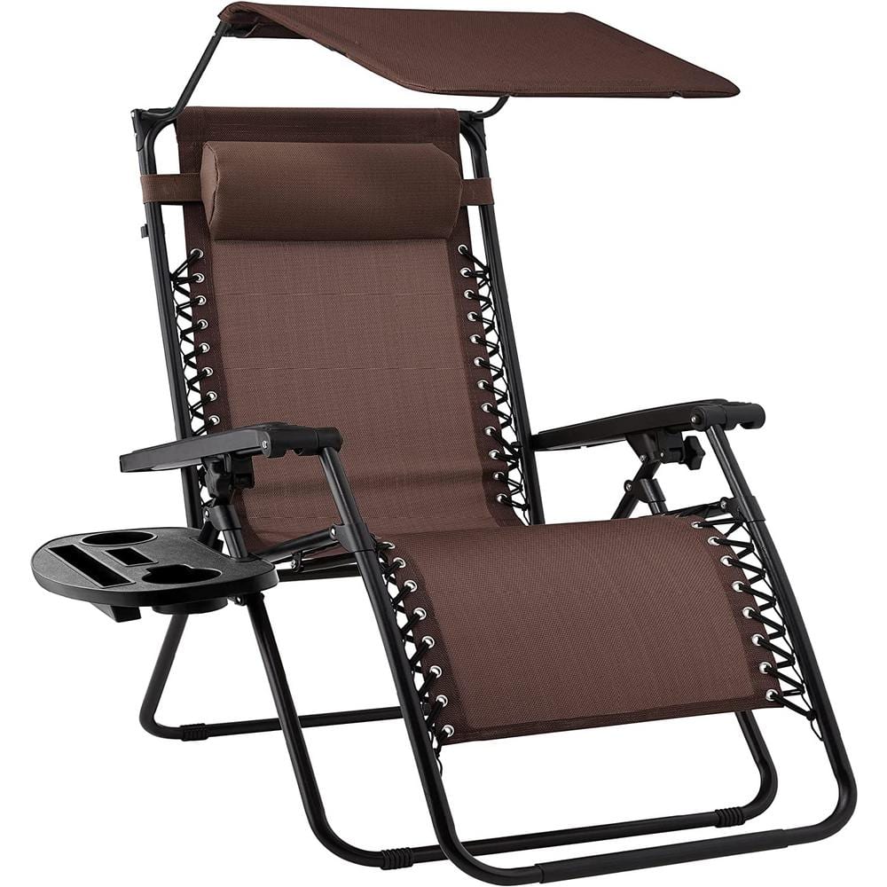 Folding Outdoor Recliner Lounge Chair With Adjustable Canopy Shade   Outdoor Lounge Chairs B01n5sslhs 64 1000 