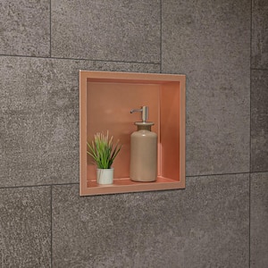 12 in. W x 12 in. H x 4 in. D Stainless Steel Shower Niche in Brushed Copper PVD