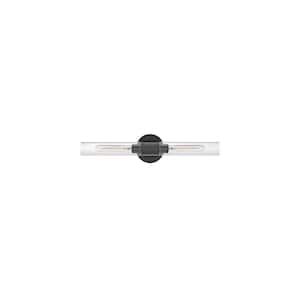 Shea 24.0 in. 2-Light Black Vanity Light