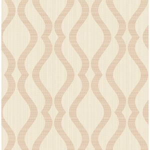 Yves Rose Gold Ogee Strippable Wallpaper (Covers 56.4 sq. ft.)