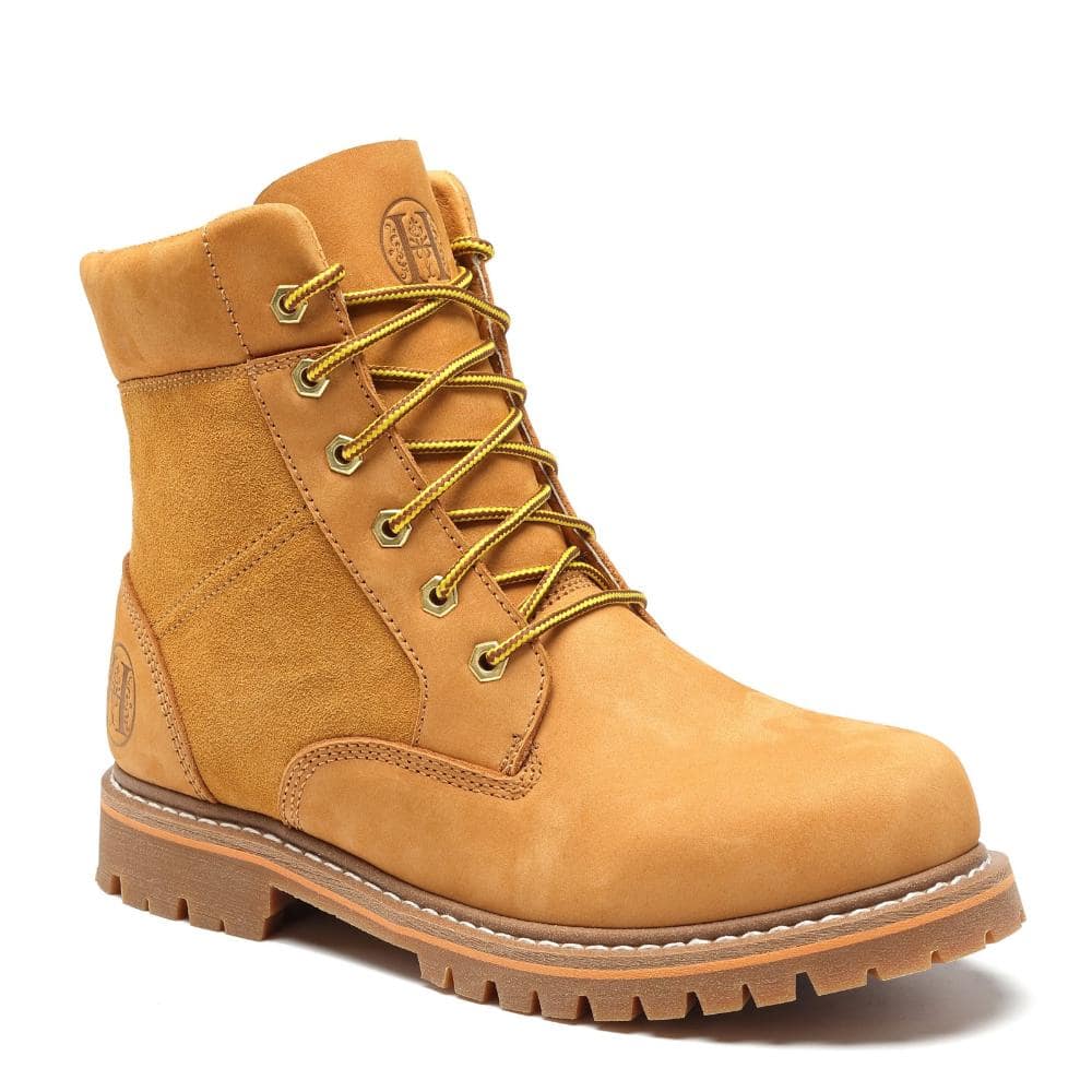 Men's 6 in. Nubuck Leather Soft Toe Slip Resistant Water Resistant Work Boots H84102- Wheat price history on PriceWatchPro