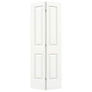 32 in. x 80 in. Cambridge White Painted Smooth Molded Composite Closet Bi-fold Door