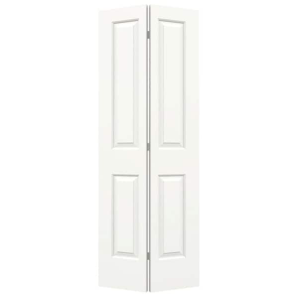 JELD-WEN 32 in. x 80 in. Cambridge White Painted Smooth Molded Composite Closet Bi-fold Door