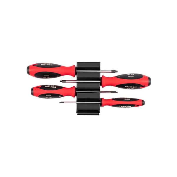 Square Screwdriver Set with Modular Organizers-4 Inch Shanks, 4-Piece (#0-#3)