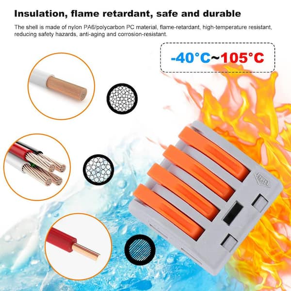 XALXMAW 32Pcs Lever Wire Connectors, DIY Mini Compact Splicing - View #6