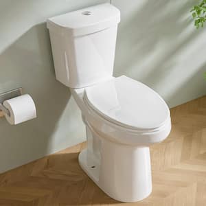Extra Tall Toilet 21 in. 2-Piece Toilet 1.1/1.6 GPF Dual Flush Elongated High Toilet in White Tall Toilet for Seniors