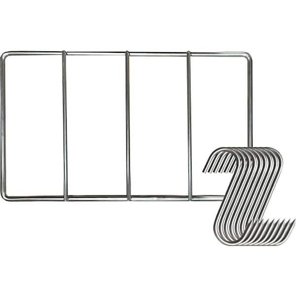 2-Large 20 in. x 33. 5 in. Biltong Racks with 120 Stainless Steel Butcher Hooks