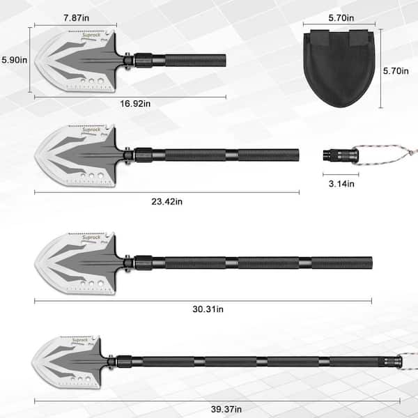 OGETFUUR Military-Grade Garden Shovel, High Carbon Steel