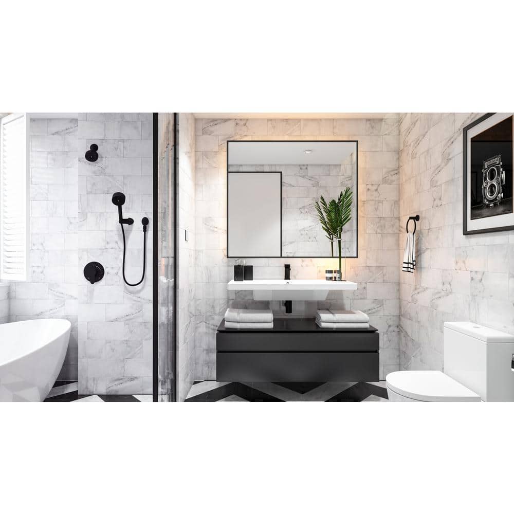 Matte Black Stainless Steel Single Handle Bathroom Faucet