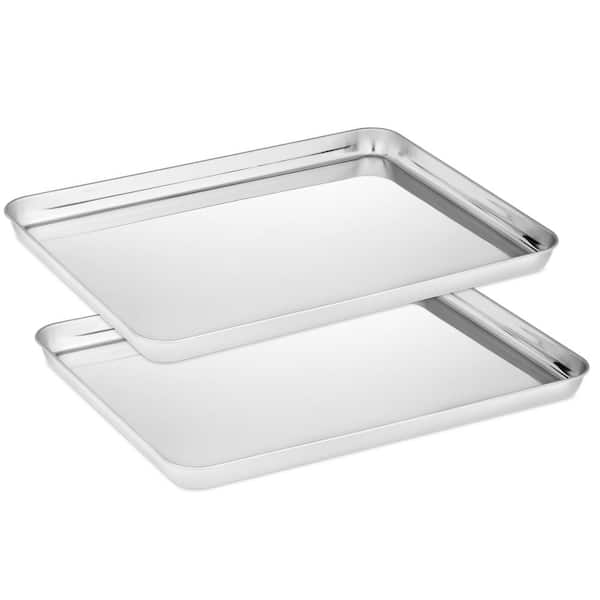 Velaze 2-Piece Stainless Steel Baking Tray Non-Stick Sheet Set VLZ