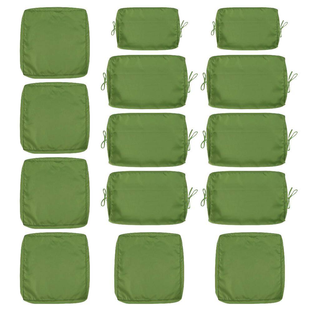 14-Pack Seat and Back Green Cushions Cover Set with Zipper for 7 Pieces (6-Seaters) Wicker Rattan Sectional Sofa Set price history on PriceWatchPro